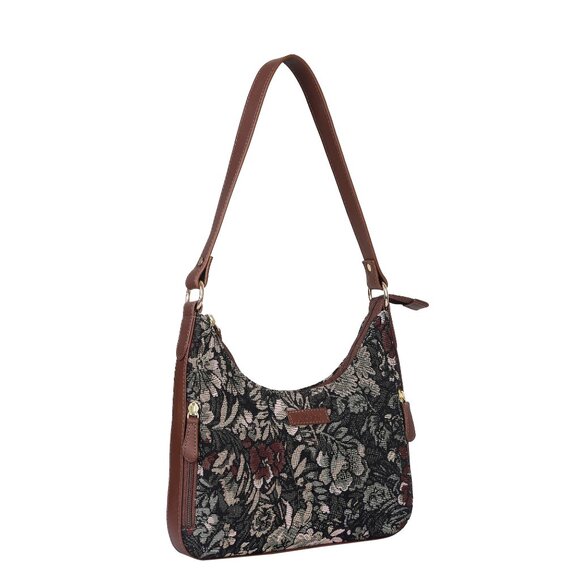 Vintage Pattern Tapestry Fabric Hobo Bag For Women | Shoulder Sling Bag - Picture 8 of 9